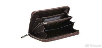 Nová, tmavě hnědá kožena peněženka PORSCHE DESIGN - 3