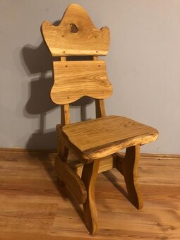 Masivní židle- dub - 3