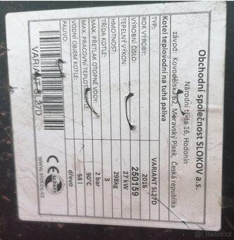 Teplovodní kotel Slokov variant SL27D - 3