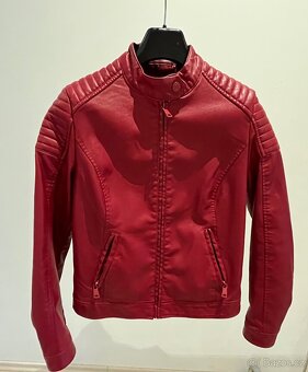Červená koženková bunda - 3