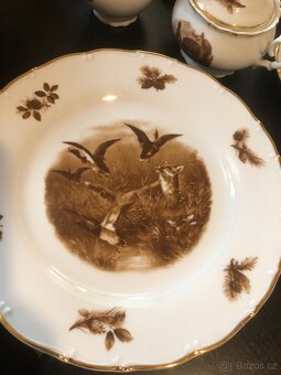 Porcelánový servis s mysliveckým motivem 46 dílů - 3