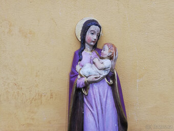 Panna Marie s Ježíškem, velká 40 cm, madona - 3