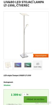 Stojací lampa LED 24W, RGB a dálk.ovládání, PC 1.300,- - 3