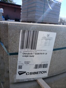 CS-Beton silniční obrubník T 8x25x78cm R 1,0 - 3