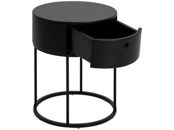 Černý lakovaný noční stolek Pulo 40 cm - 3