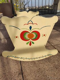 Stará dřevěná kolíbka pro panenky výroba rok 1940 - 3