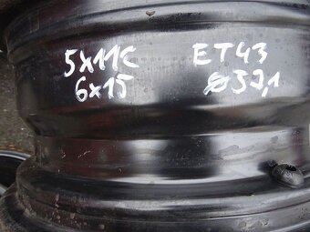 Plechové disky 15",rozteč 5x112,ET 43,šíře 6J, střed 57,1 - 3