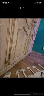 Stará zrenovovaná masivní skříň shabby retro vintage - 3