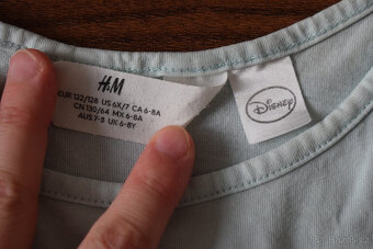 Šaty H&M světle zelené Ledové království 122-128 - 3
