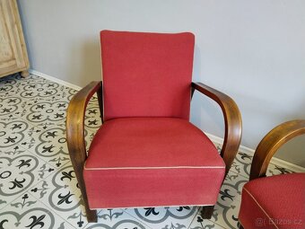 Retro křesla Halabala hf 11, " Koželka Kropáček " - 3