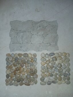 Vzorky kusy obkladů, kamenné, mozaiky oblázky - 3
