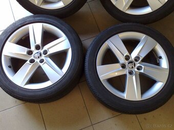 alu kola skoda 5x100 r16 original škoda 215/45/16 - 3