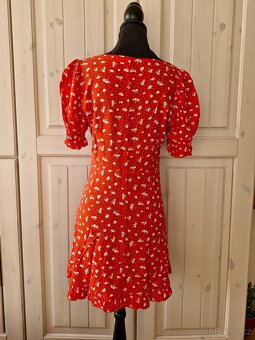 Zářivě červené letní minišaty Divided, 40,viskóza cena dohod - 3