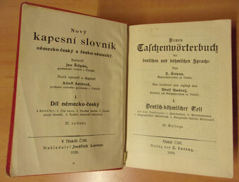 Starý kapesní slovník NJ-ČJ, ČJ-NJ - 3