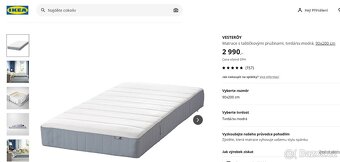 Matrace IKEA VESTERÖY 90x200 cm - 3