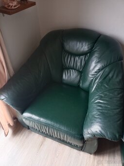 Kožený gauč a kreslo - 3