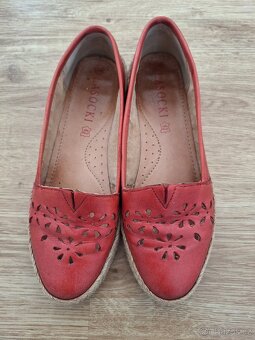 Červené baleriny / espadrilky Lasocki, vel. 38 - 3