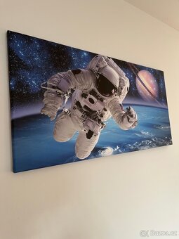 Obraz vesmírný, s kosmonautem -tisk na plátně - 3