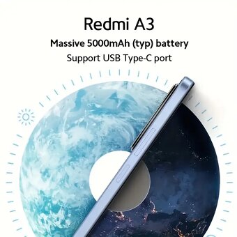 Nový nerozbalený Xiaomi Redmi černý A3 4+128GB - 3
