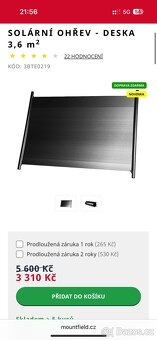 Solární ohřev 3,6m2 se stojanem - k bazénu - 3