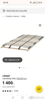 Manželská postel IKEA černá - 3