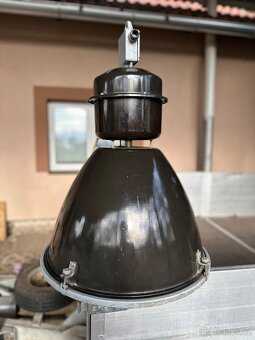 Industriální stropní průmyslová smaltovaná lampa - 3
