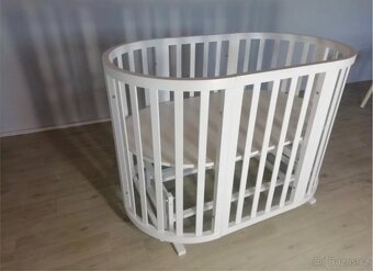 dětská kulatá bílá postel transformátor 8v1 - 3