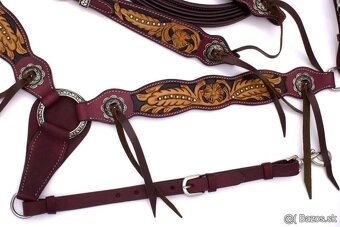 Set tmavý uzda+poprsak+oťaže - 3