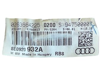 Budíky benzínové 8E0920932A Audi A4 B7 8E r.v. 2008 - 3