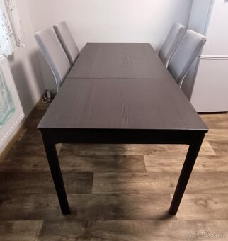 Rozkládací jídelní stůl, dřevo, - stav nového. - 3