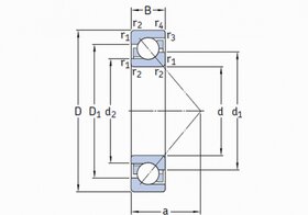 Ložisko 7200 BEP SKF kuličkové GERMANY (NOVÉ) kvalita - 3