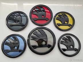 SKODA LOGA BAREVNE - LAKOVANE ZNAKY SKODA DO BARVY AUTA - 3