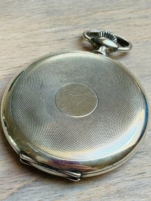 Stříbrné tříplášťové švýcarské kapesní hodinky Alpina - 3