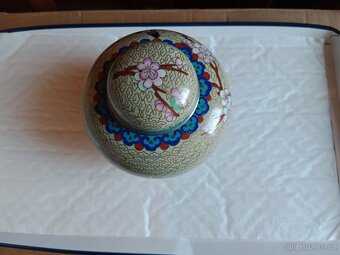 Pěkná smaltovaná doza- Cloisonné - 3