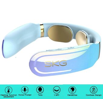 Masážní přístroj na krk SKG K6E modrý nový , nepoužitý - 3