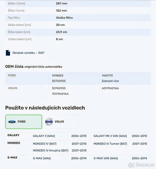Vzduchový filtr CAF 100861P FORD - 3