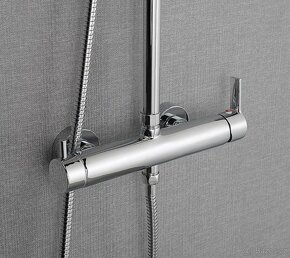 Sapho sprchový sloup s pákovou baterií kulatý, chrom - 3