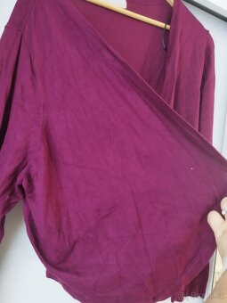 Tmavě růžový kardigan - 3