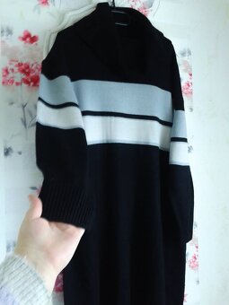 Teplé pletené šaty s rolákem 50/54 - 3