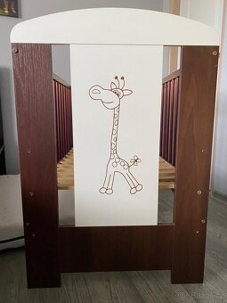 Dětská postýlka s obrázkem žirafy 120x60 cm - 3