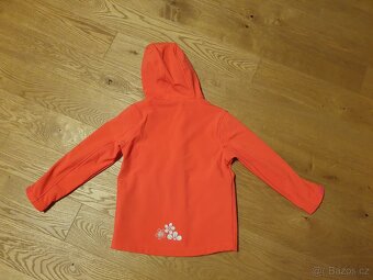 Bunda softshellová Lewro oranžová, vel. 116-122 - 3