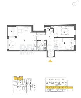 3+kk, 86m2, balkon 5m2, sklep, novostavba, Praha 9, Vysočany - 3