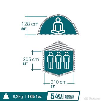 Samorozkládací stan pro 3 osoby Quechua - 3