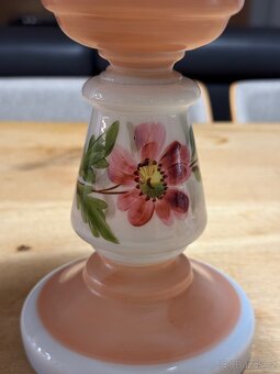 Skleněná petrolejová lampa. - 3