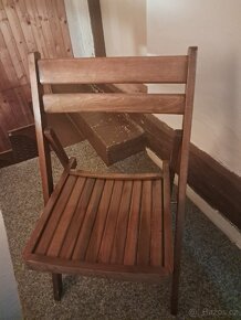 Skládací židle dřevěná - 3