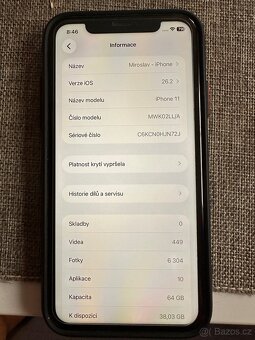 Prodám IPhone 11, černý 64 GB - 3