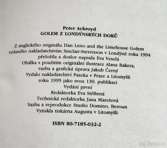 Golem z Londýnských doků (Peter Ackroyd) - 3