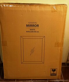 Zrcadlo NORBORG 70cm x 90cm bílé - 3