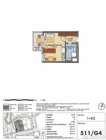 Prodej bytu 1+kk/B/G, 34 m2, Honzíkova, Praha 10, Dolní Měch - 3