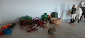 Schleich koně, stáje, sanitka, přepravní auto, mycí box - 3